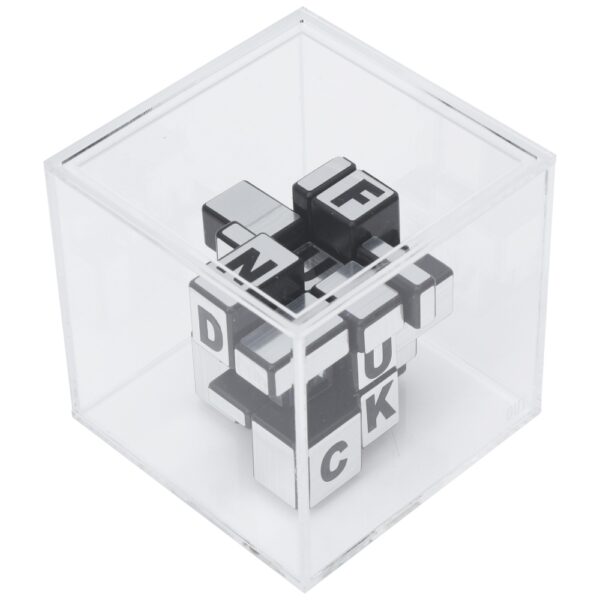 Cubo Mix & Match Prateado em Caixa de Acrílico