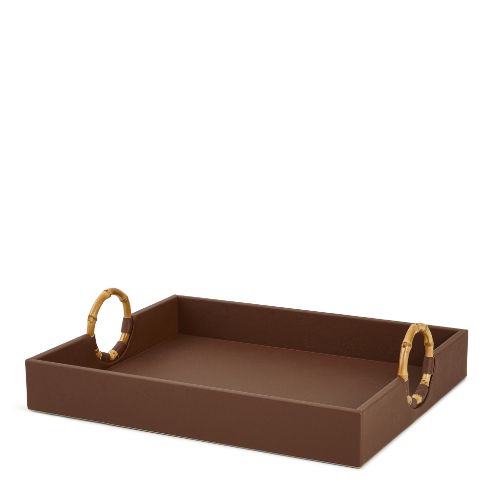 Bandeja Decorativa Efecto Bambú - Tamaño 46x31 Cm, Ideal Para Servir O Como Elemento Decorativo