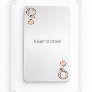 Carta Metalica Baralho- Keep Going