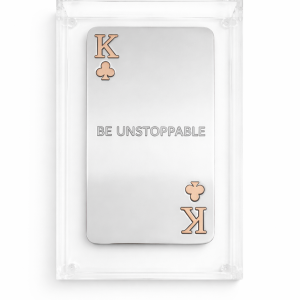 Carta Metalica de Baralho- Be Usntoppable