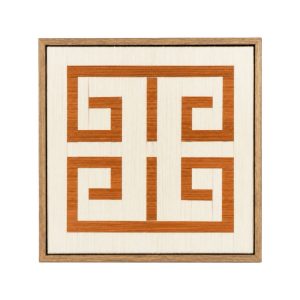 Quadrinho de Linho Creme Terracota