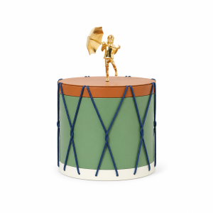 Série Compasso – Escultura N1 Off White, Verde Aspargos e Terracota Estúdio Iludi
