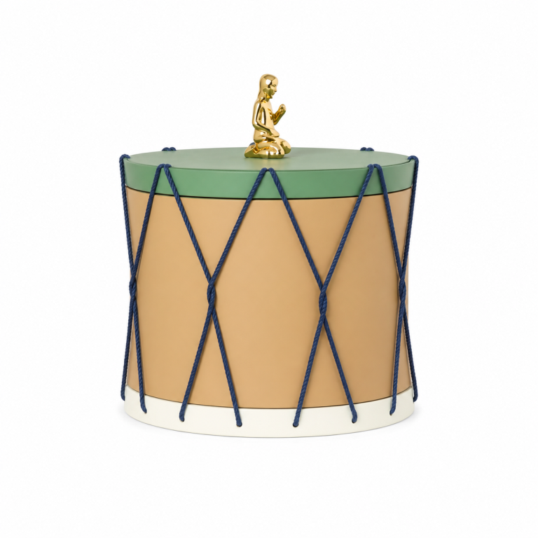 Série Compasso – Escultura N2 Off White, Verde Aspargos e Bege Yosemite Estúdio Iludi