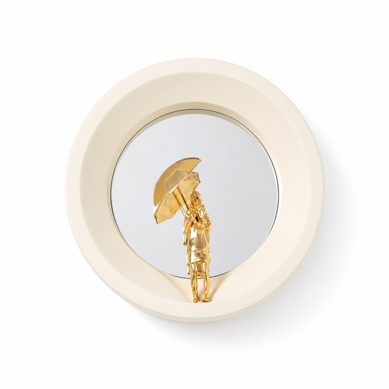 Série Sinestesia – Escultura N4 Parede Off White Circular Estúdio Iludi